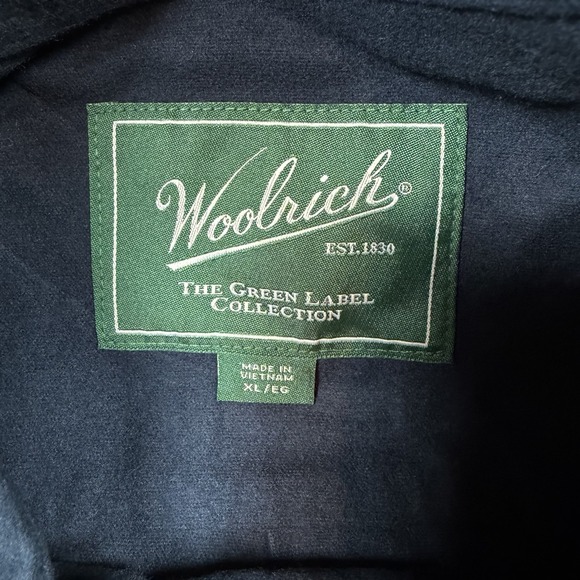 Woolrich 100% Cotton Chamois Shirt Long Sleeve Men's XL Blue NWT - Picture 5 of 6